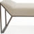 63" Gray Faux Leather and Metal Upholstered Bench