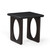 20" Black Solid Wood Square Sled End Table