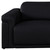 100" Black Top Grain Leather Reclining Metal USB Sofa