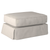 Sunset Trading Horizon Slipcovered Ottoman | Light Gray 