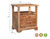 Five Piec Brown Solid Wood Bedroom Set With Mirror