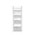 44" White Distressed Wood Four Tier Step Bookcase