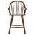 Sunset Trading Andrews 24" Windsor Barstool with Arms | Counter Height Stool | Distressed Chestnut Brown | Set of 2 