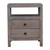 24" Brown Solid Wood Two Drawer Nightstand