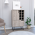13" White Wood Bar Cart