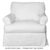 Sunset Trading Horizon Replacement Slipcover Only for T-Cushion Chair | Performance Fabric Washable Water-Resistant Stain-Proof | White