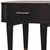 18" Mocha Solid Wood Round One Drawer Nightstand