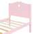 Pink Wood Twin Bed Frame