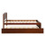 Walnut Wood Twin Bed Frame With Trundle