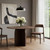 45" Brown Solid Wood Pedestal Base Round Top Dining Table