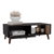 Vance 47" Wide Coffee Table with One Open Shelf and One pull Down Cabinet Door
