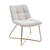 Velvet Accent Chair Retro Leisure Lounge Chair Mid Century Modern Chair Vanity Chair for Living Room Bedroom with Gold Metal Legs