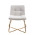 Velvet Accent Chair Retro Leisure Lounge Chair Mid Century Modern Chair Vanity Chair for Living Room Bedroom with Gold Metal Legs