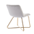 Velvet Accent Chair Retro Leisure Lounge Chair Mid Century Modern Chair Vanity Chair for Living Room Bedroom with Gold Metal Legs