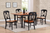 Sunset Trading Black Cherry Selections Napoleon Dining Chair | Antique Black and Cherry | Set of 2