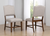 Sunset Trading Simply Brook Performance Fabric Upholstered Dining Chair | Set of 2 | Amish Brown Solid Wood