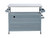 50" Light Blue Wood Barn Door Rolling Kitchen Island With Storage