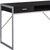 22" Dark Brown and Silver Computer Desk With Two Drawers
