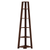71" Brown Wood Corner Bookcase