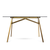 Mid-Century Acacia Wood, Glass Top Office Desk