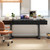 71" Black Wood Trestle Coffee Table