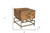 Homeroots Living Room 21" Brass and Brown Solid Wood and Iron Square End Table with Drawer
