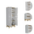 Pamplona Double Kitchen Pantry, Double Door, Four Legs, Four Shelves