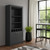 69" Black Wood Bar Cabinet With Two Doors