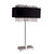 Homeroots Lighting Bling Glam Faux Crystal Rectangular Table Lamp, Black, Crystal