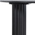 67" Black Wood Double Pedestal Base Oval Dining Table