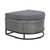 Two Piece Outdoor Gray Wicker Sectional Seating Group with Gray Cushions