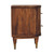 22" Amber Solid Wood Ribbed Texture Two Drawer Nightstand