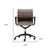 Brown and Black Adjustable Swivel Faux Leather Rolling Office Chair