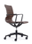 Brown and Black Adjustable Swivel Faux Leather Rolling Office Chair