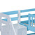 Blue Full Over Full Dollhouse Solid Wood Bunk Bed With Slide And Storage