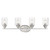Four Light Silver Wall Light with Clear Glass Shade - 808230014053