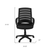 Black Polyester Seat Swivel Adjustable Task Chair Mesh Back Plastic Frame