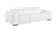 104" White Top Grain Leather Reclining Metal USB Sofa