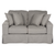 Sunset Trading Americana Replacement Slipcover Only for Box Cushion Track Arm Loveseat | Performance Fabric Washable Water-Resistant Stain-Proof | Gray