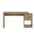 58" Oak Wood Writing Desk With Two Drawers