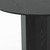 52" Black Solid Wood Pedestal Base Round Top Dining Table
