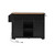 54" Black Wood Barn Door Rolling Kitchen Island With USB