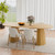 79" Natural Solid Wood Double Pedestal Base Oval Dining Table