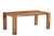 Seven Piece Brown Solid Wood Dining Set with Six Chairs and One Bench