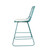 Set of Two 30" Teal Blue Iron Outdoor Bar Height Chairs