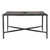 32" Black Glass and Aluminum Square Pedestal Coffee Table
