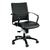 Black Adjustable Swivel Faux Leather Rolling Office Chair