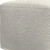 24" Off White Fabric Pouf Ottoman