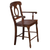 Sunset Trading Andrews Napoleon Barstool with Arms | Chestnut Brown | Counter Height Stool | Set of 2