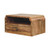 18" Brown Solid Wood Two Drawer Floating Nightstand